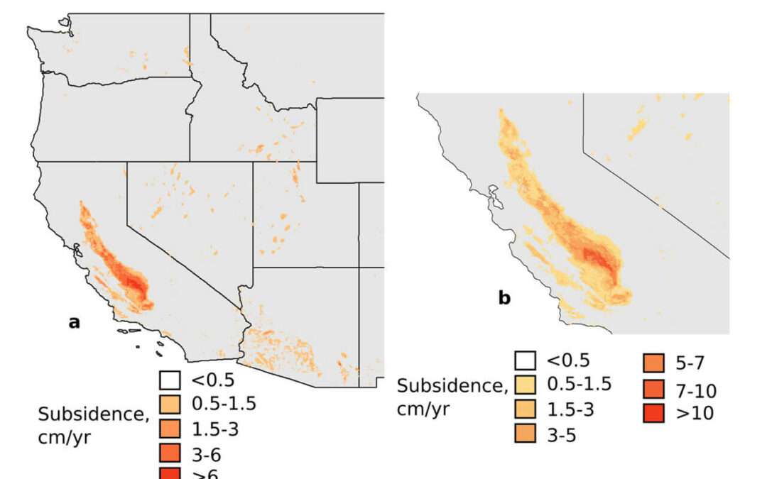 Research Links Sinking Land to Regions of High Groundwater Demand