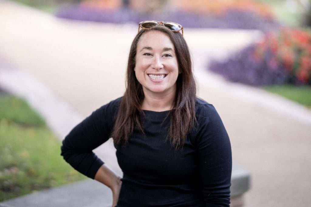 A color photograph of Wash U researcher Claire Masteller