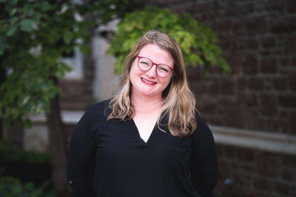 A color photograph of Wash U researcher Jennifer Moore