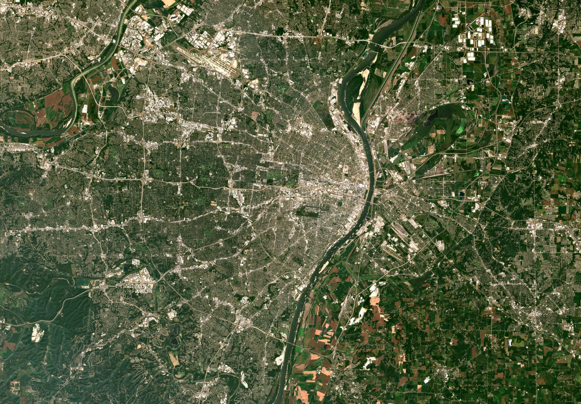 Satellite image of St. Louis