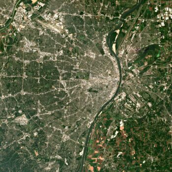 Satellite image of St. Louis